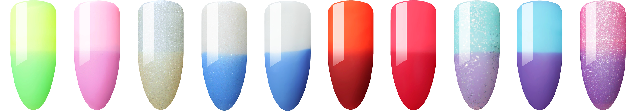 X-NAILS thermo gel laky z kolekce Amazing thermo line