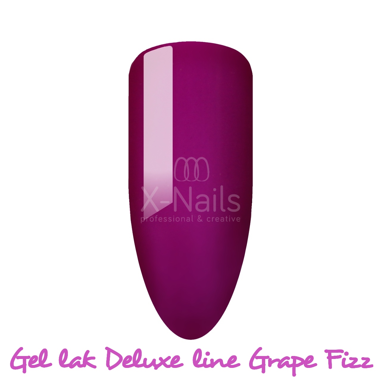 X-NAILS Fialový gel lak na nehty, lila gellak, gelový lak na nehty Deluxe Line Grape Fizz