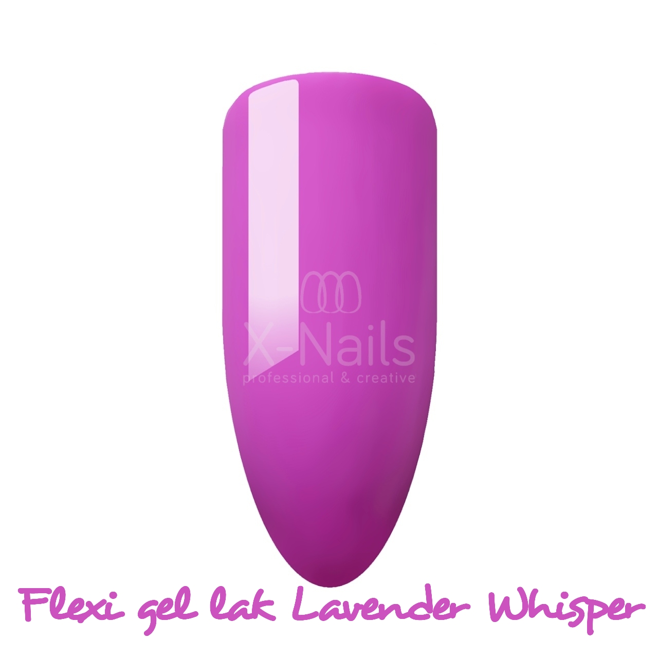 X-NAILS Fialový gel lak na nehty, lila gellak, gelový lak Lavender Whisper fialový flexi line