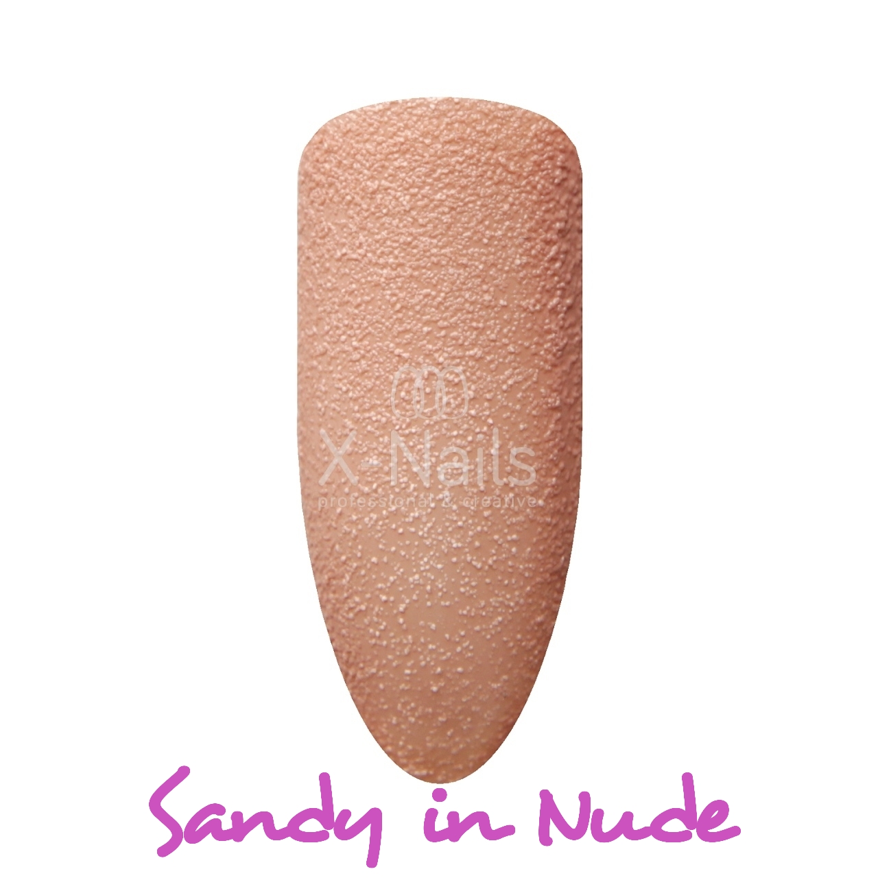 Pískový lak na nehty X-NAILS, lak s pískovým efektem a 3D pískovou strukturou, tělový béžový lak na nehty