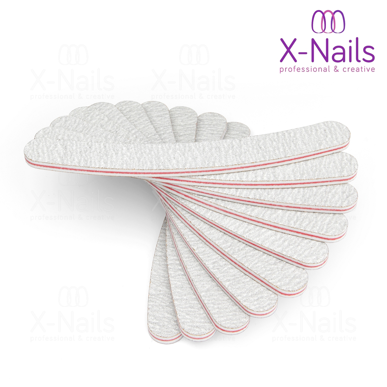 X-NAILS pilník na nehty Eco Line 100/180, banán - ZEBRA 25 ks