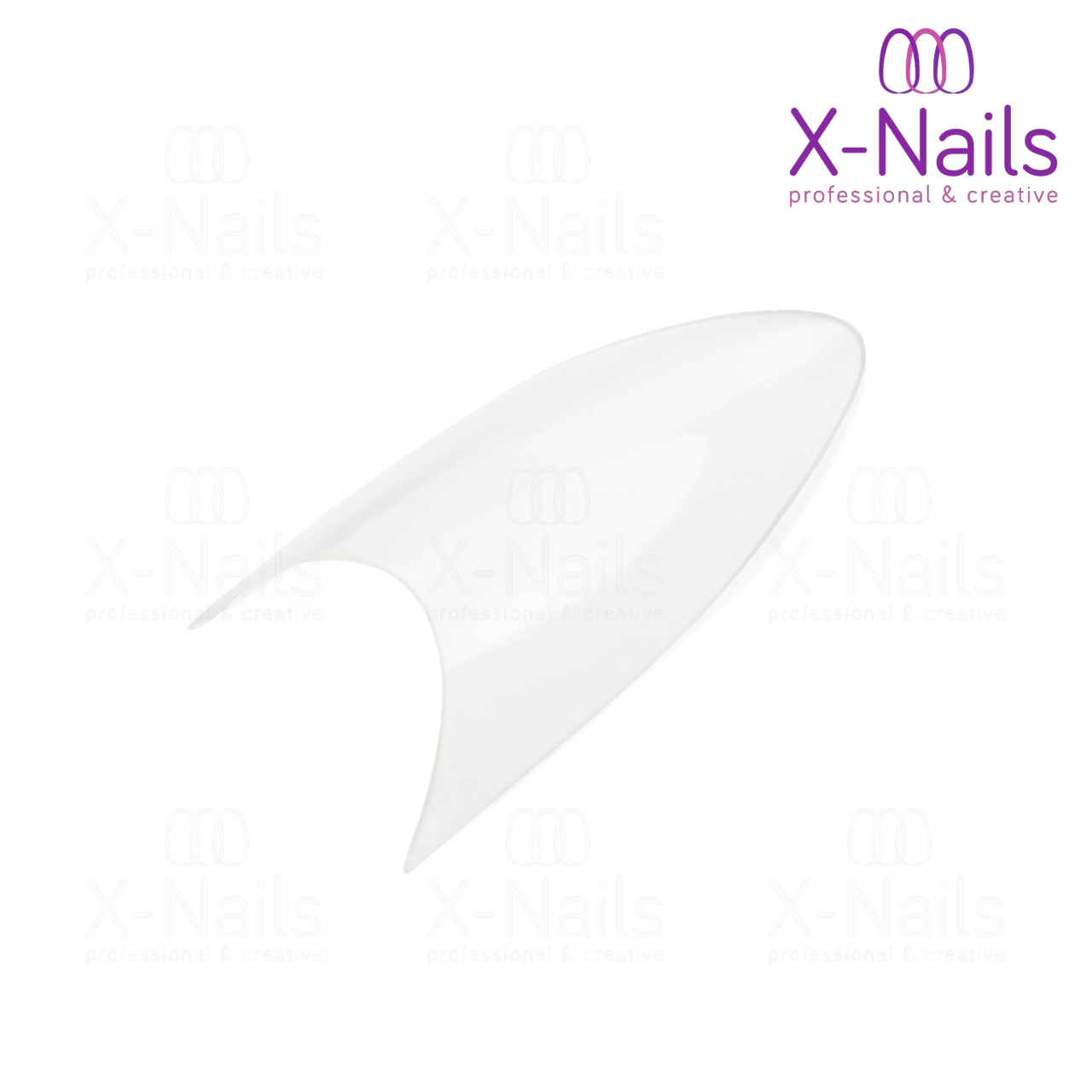 X-NAILS Tipy na nehty 500 ks - nehtové tipy STILETTO NATURAL (mléčné)
