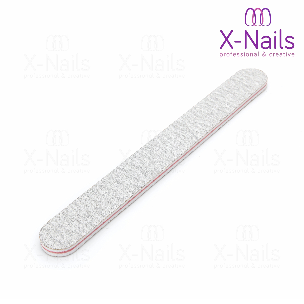 X-NAILS pilník na nehty Eco Line 100/180, rovný 25 ks - ZEBRA