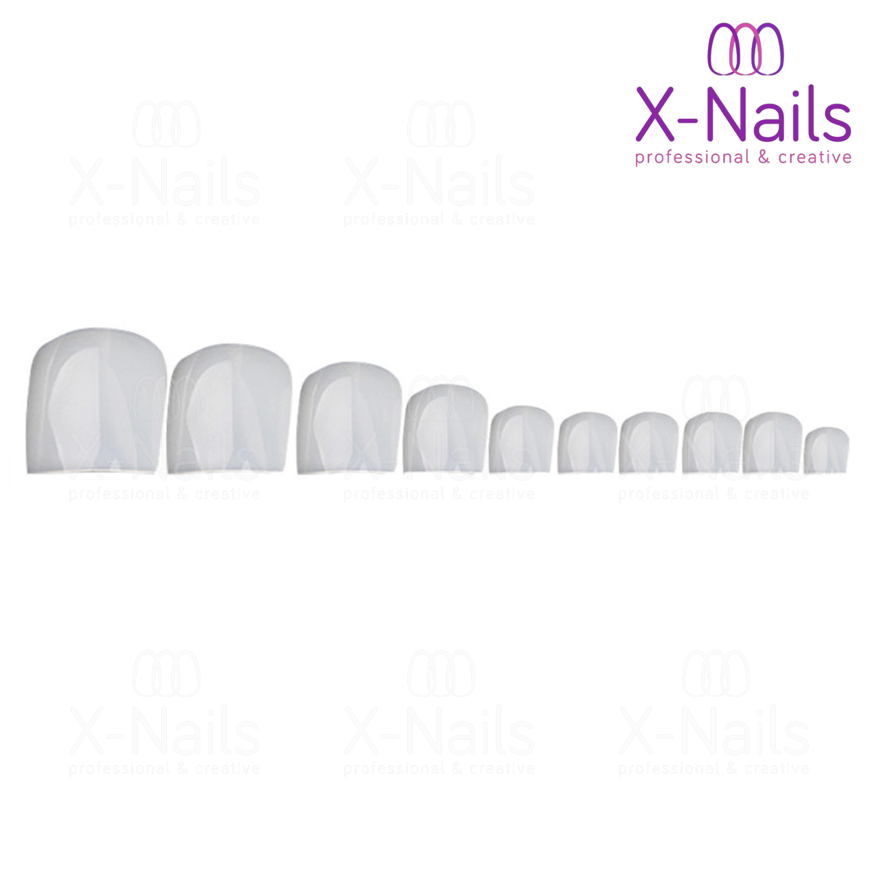 X-NAILS tipy na nohy 500 ks - CLEAR (čiré)