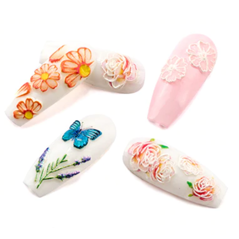 5D samolepky na nehty s reliéfním vzorem 06