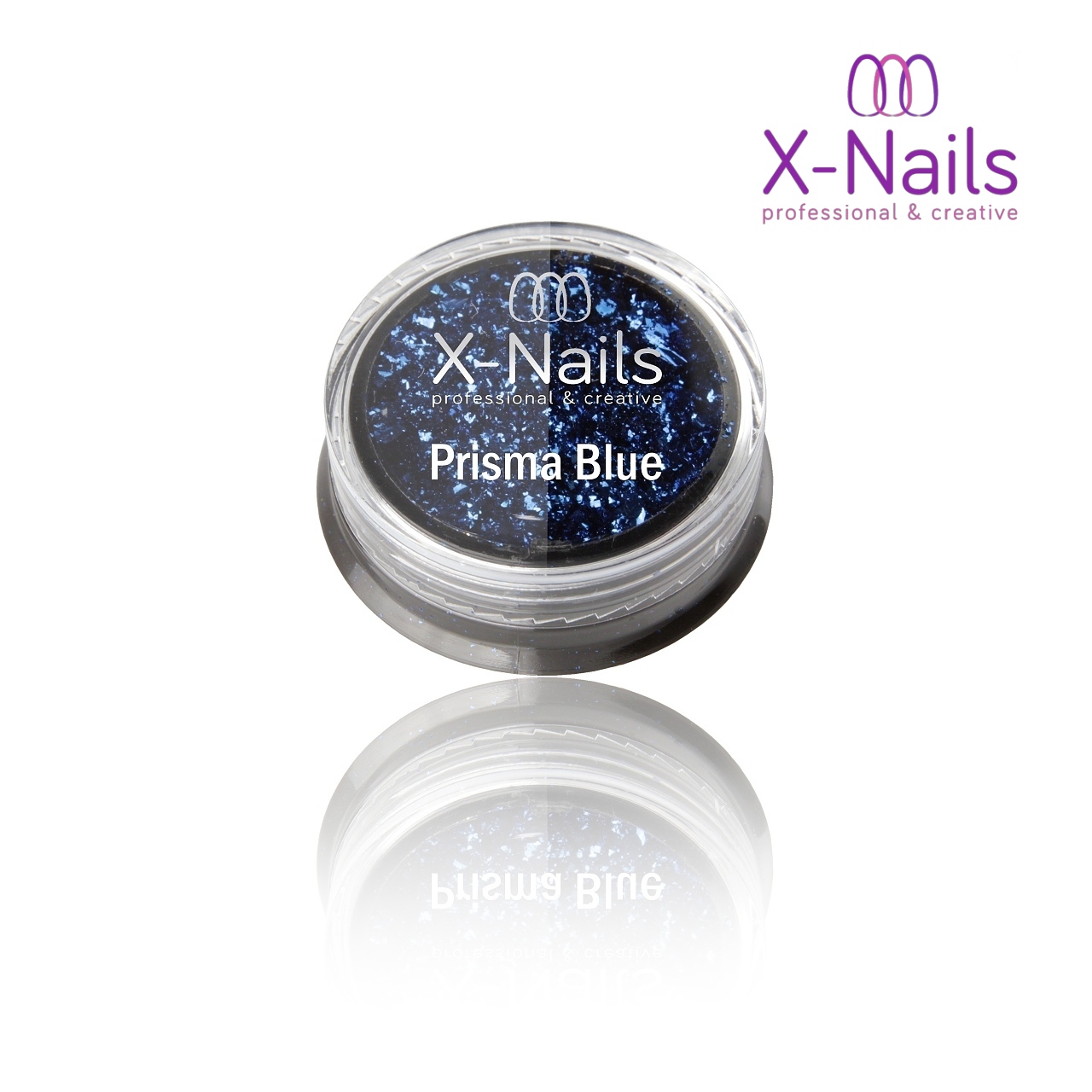 X-NAILS zrcadlový leštící pigment na nehty – PRISMA BLUE