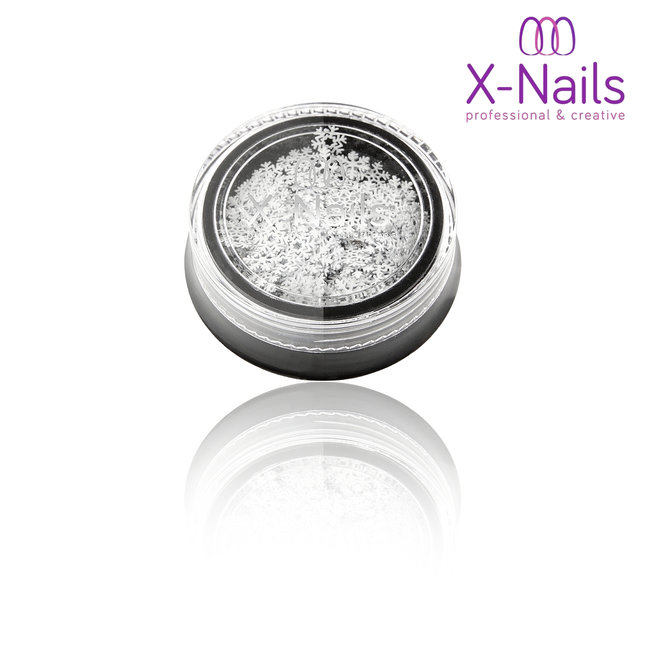 Vánoční zdobení na nehty tenké 3D plátky - plátky na nehty VLOČKY BÍLÉ