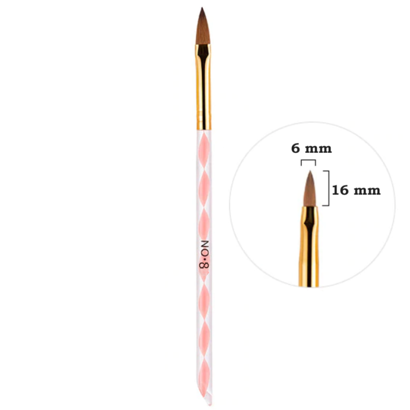 Štětec na akrylovou modeláž, přírodní vlas, č.8 - SPIRÁLA