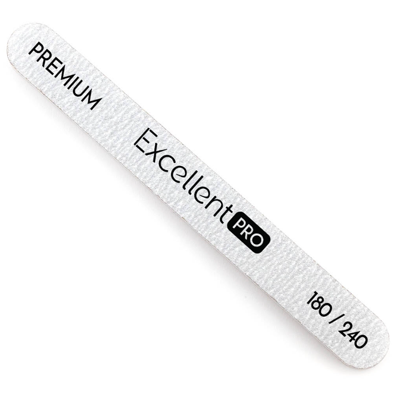 Pilník na nehty Excellent Premium – ROVNÝ 180/240 (jemný pilník, prémiová kvalita)