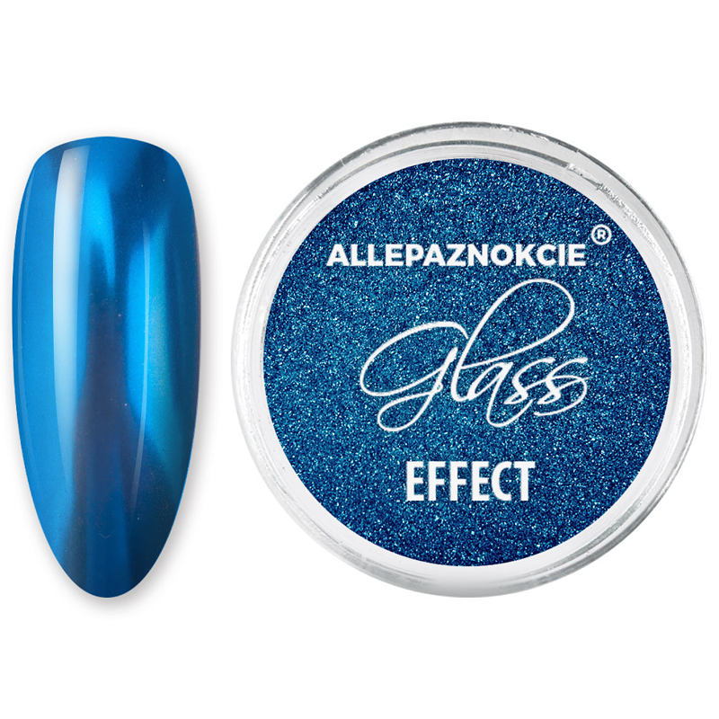 Leštící pigment na nehty Glass Effect Blue (modrý zrcadlový efekt)