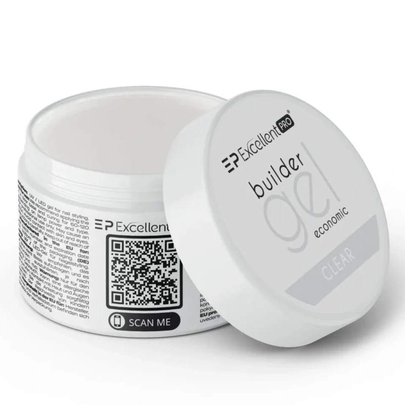 UV/LED Builder Gel Economic line Clear 15 g – čirý stavební gel (průhledný)