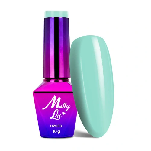 MollyLac gel lak Delicate 10g - Cashmere Sweater - pastelově mátový gel lak