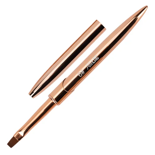 Štětec na gelové nehty č. 6 AlleLac Rose Gold – plochý, syntetický vlas