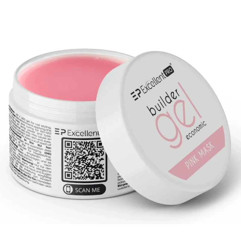 UV/LED Builder Gel Economic line Pink Mask 15 g – krycí růžový stavební gel
