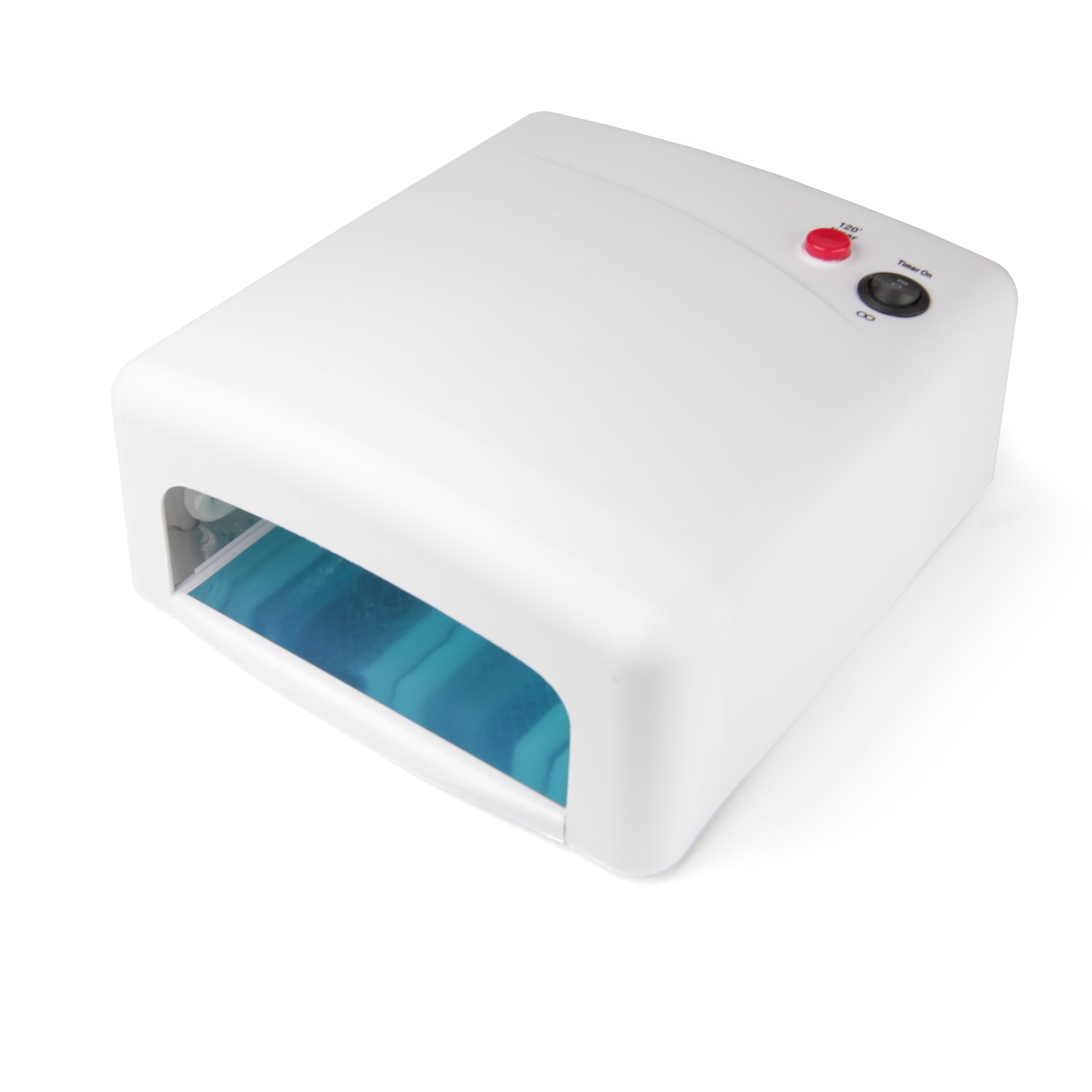 X-NAILS kvadrátová UV lampa na nehty 36W s časovačem, rychlý start – BÍLÁ