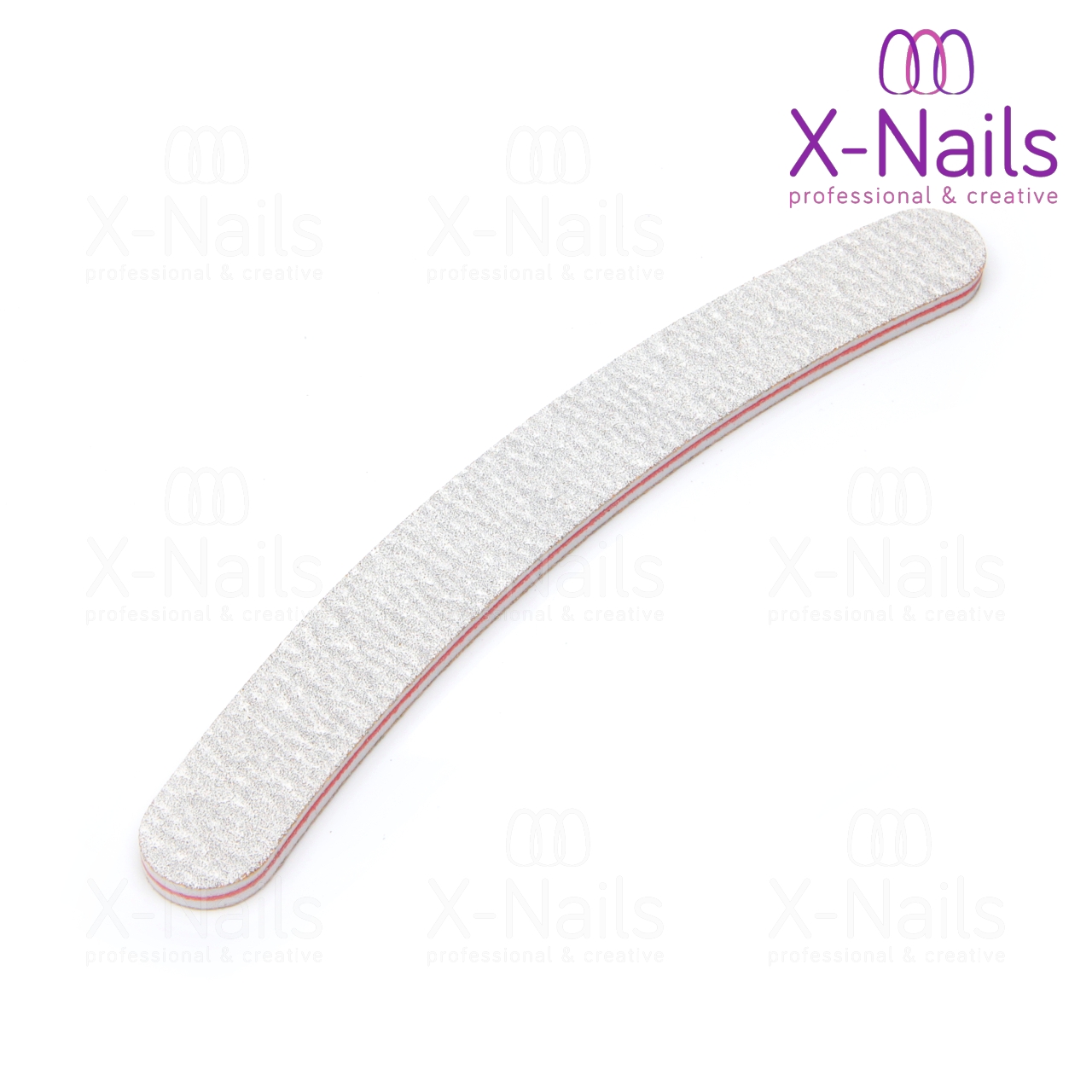 X-NAILS pilník na nehty Eco Line 80/80, banán - ZEBRA