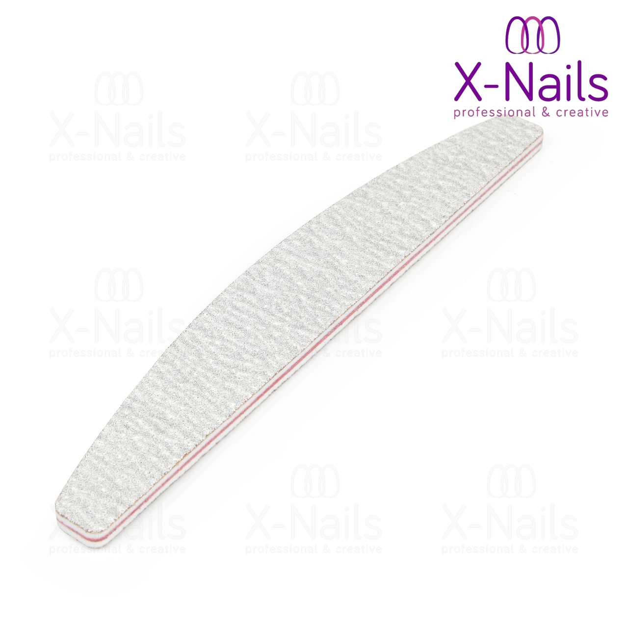 X-NAILS pilník na nehty Eco Line 80/80, loďka - ZEBRA