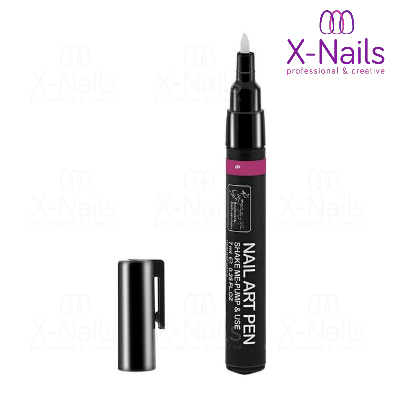 X-NAILS Zdobící pero na nehty - NAIL ART PEN PINK 