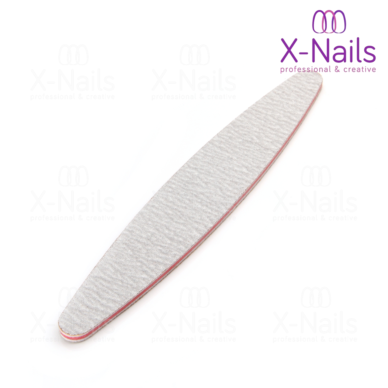 X-NAILS pilník na nehty Eco Line 100/180, elipsa - ZEBRA