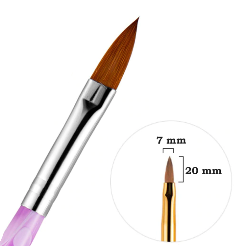Štětec na akrylovou modeláž, přírodní vlas, č. 12 - LILA LUX