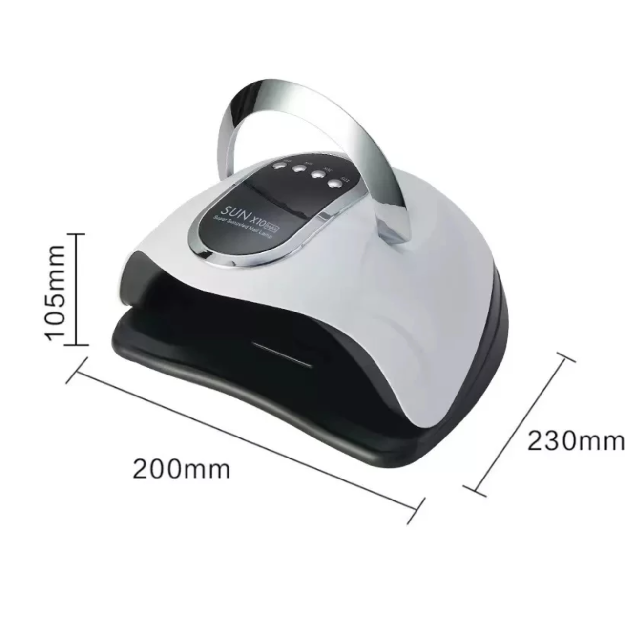 UV/LED lampa na nehty 280 W – X10 MAX s LCD displejem