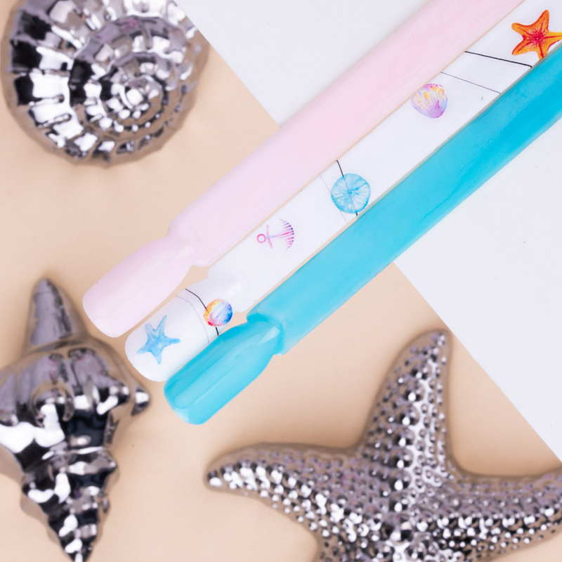 Barevné vodolepky na nehty - SUMMER HOLIDAY BN1817