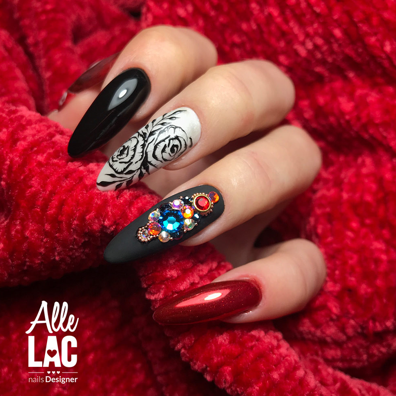 Leštící pigment na nehty Glass Effect Red (červený zrcadlový efekt)