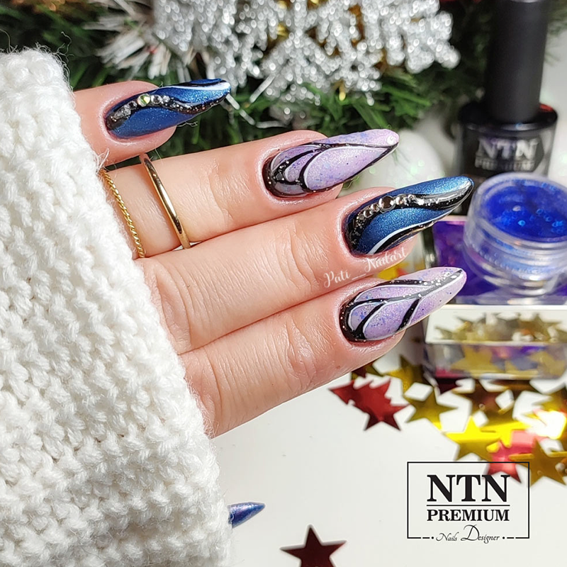 Leštící pigment na nehty Glass Effect Purple (fialový zrcadlový efekt)