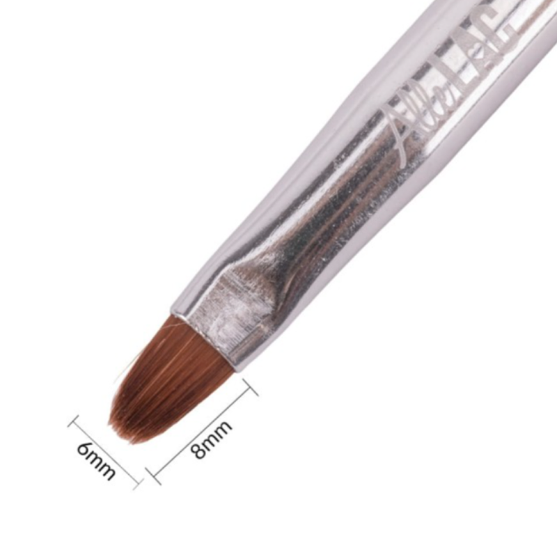 Štětec na UV gel a gelové nehty, unicorn, vel. 6, oválný (délka štětin 8mm, umělý vlas)