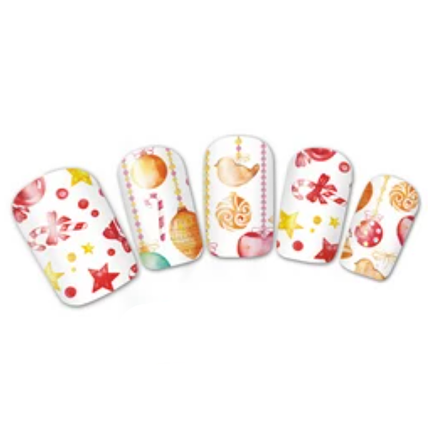 Barevné zimní vodolepky na nehty - ZIMA&SNĚHULÁCI