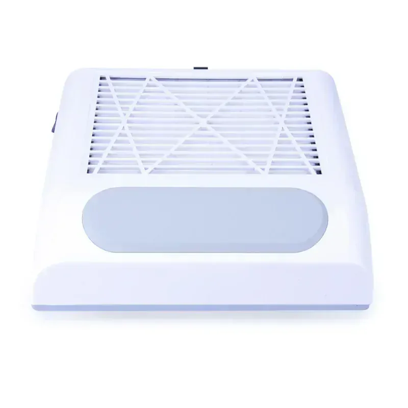 Profesionální odsávačka prachu na nehty, 1 ventilátor - BÍLÁ (bezsáčková, vysoký výkon 80W)