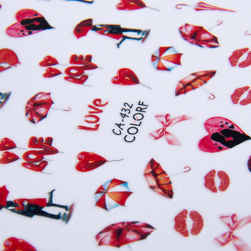 Zamilované samolepky na nehty - VALENTÝN CA432
