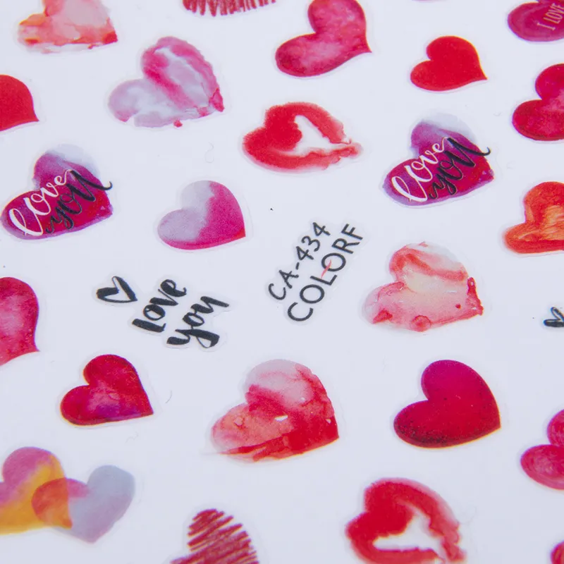 Zamilované samolepky na nehty - VALENTÝN CA434