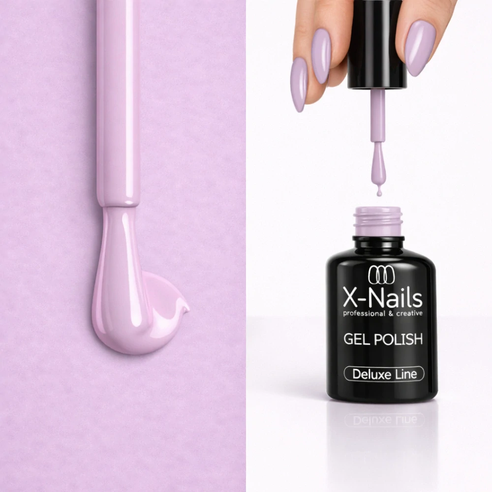Profesionální gel lak Deluxe line, 5ml – TULIP (tulipánově pastelový fialkový, perfektně krycí gel lak)