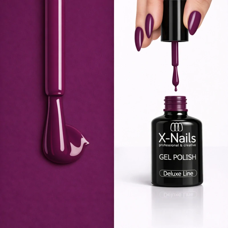 Profesionální gel lak Deluxe line, 5ml – IRIS (kosatcově fialový, perfektně krycí gel lak)