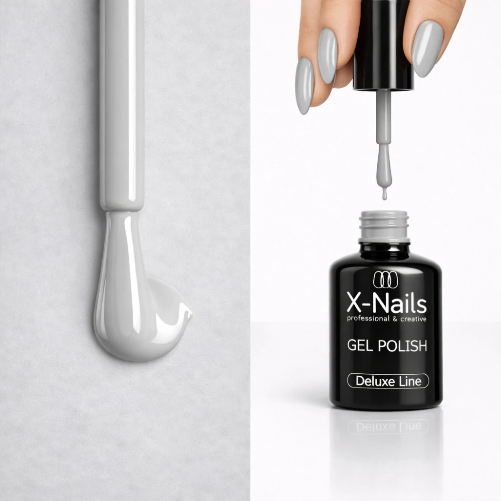 Profesionální gel lak Deluxe line, 5ml – CYPRESS (ocelově šedý, perfektně krycí gel lak)