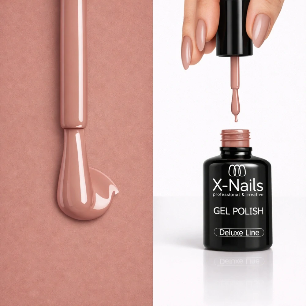 Profesionální gel lak Deluxe line, 5ml – MACCHIATO (světle hnědý, perfektně krycí gel lak)