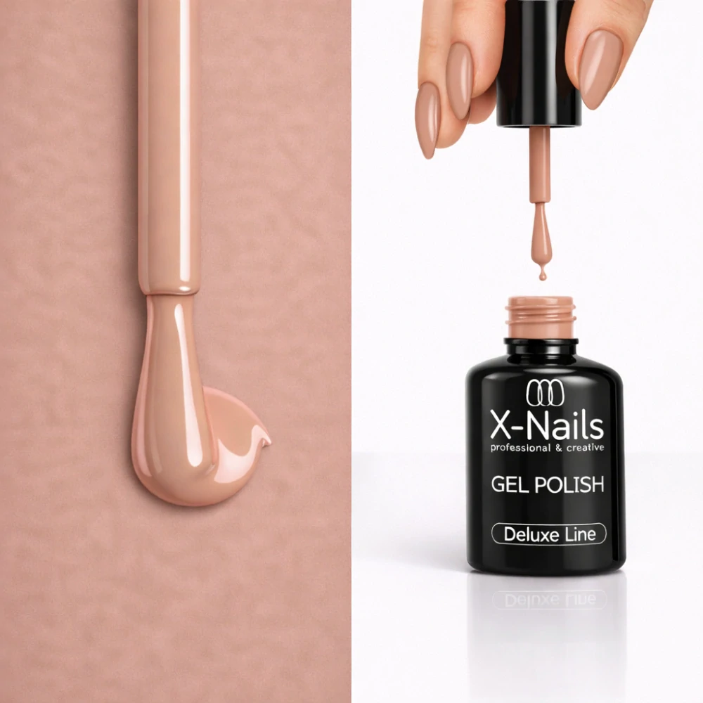 Profesionální gel lak Deluxe line, 5ml – POWDERED (střední tělový nude, perfektně krycí gel lak)
