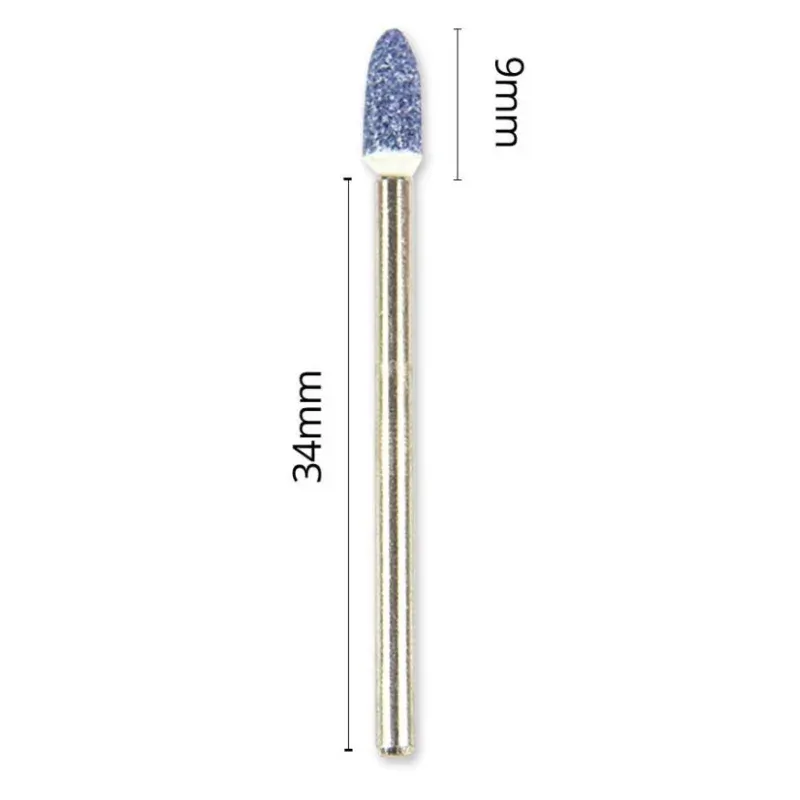Kameninová fréza na nehty – brusný nástavec MALÝ OVÁL no.8 (modrý kameninový nástavec)