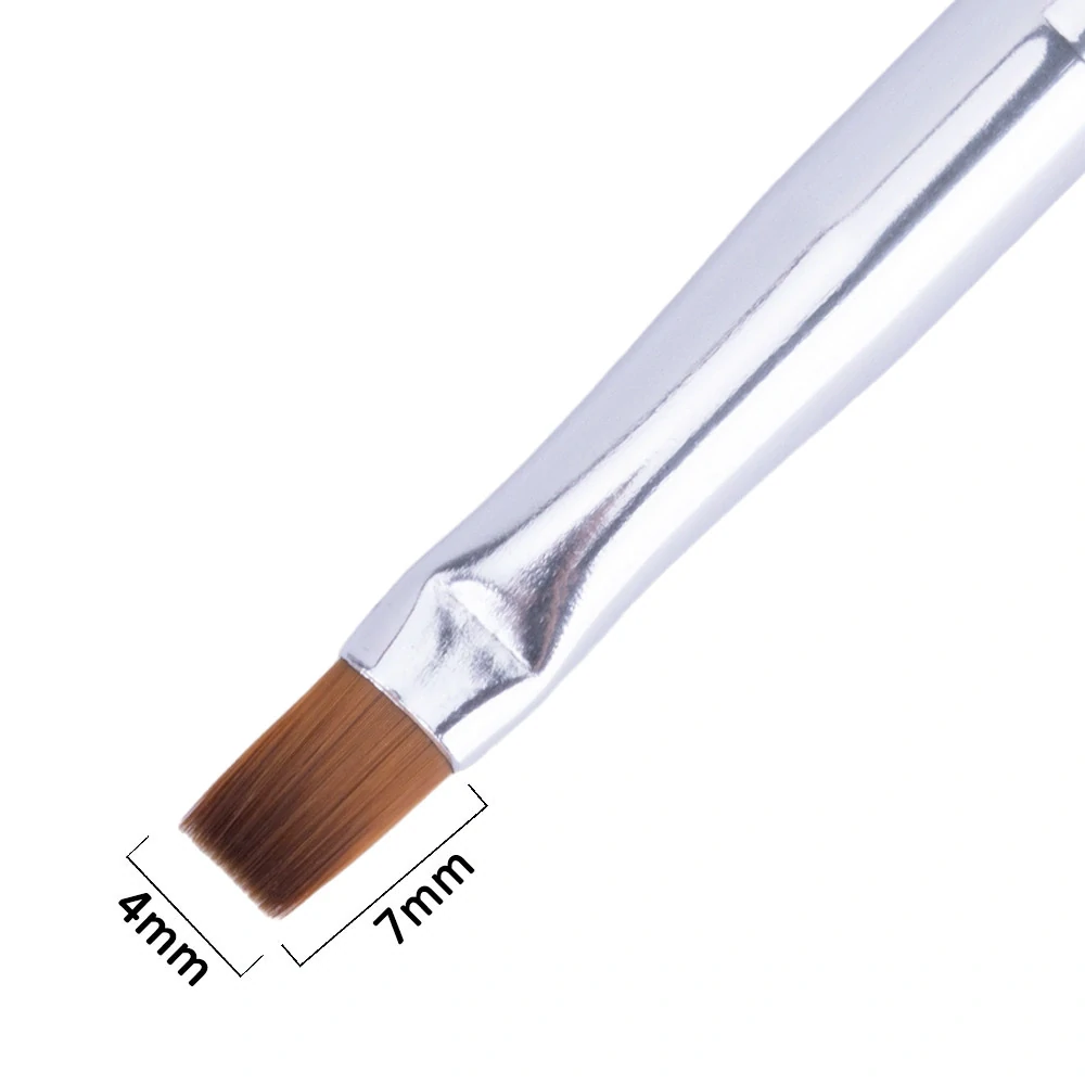 Štětec na UV gel a gelovou modeláž, přírodní vlas - RŮŽOVÝ č. 4