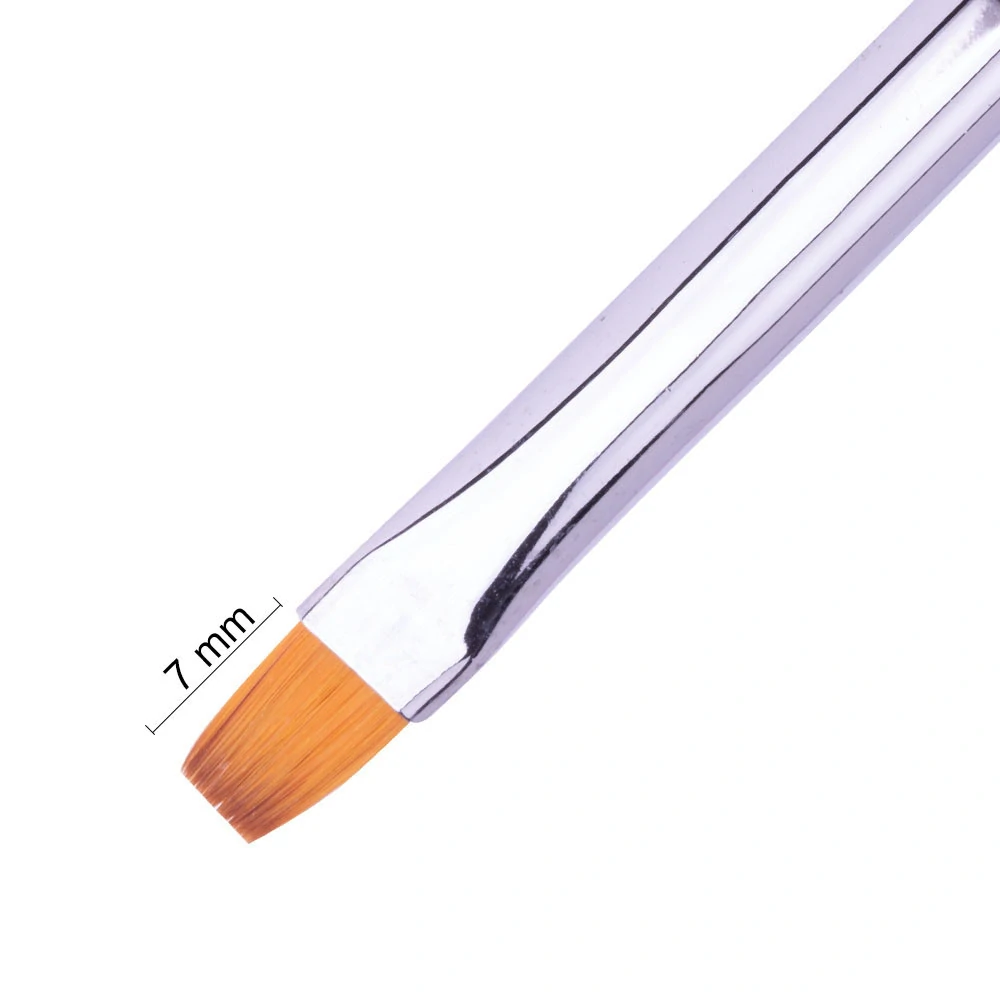 Štětec na UV gel a gelovou modeláž, nylonový vlas - MOLLY RAINBOW č. 6 (nejpoužívanější velikost)