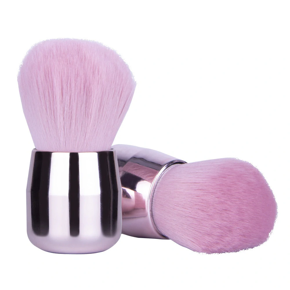 Designový prašný štětec na nehty a pudr, růžový - METALLIC 