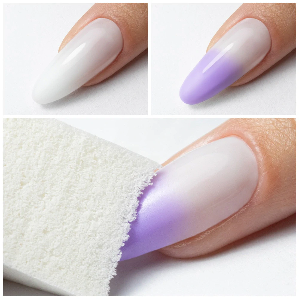 Houbička na ombré nehty a stínování nehtů, latex, 8 ks