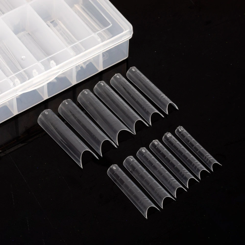 Spodní nehtové šablony na polygel 120 ks - FORMY NA POLYGEL TUNELOVÉ