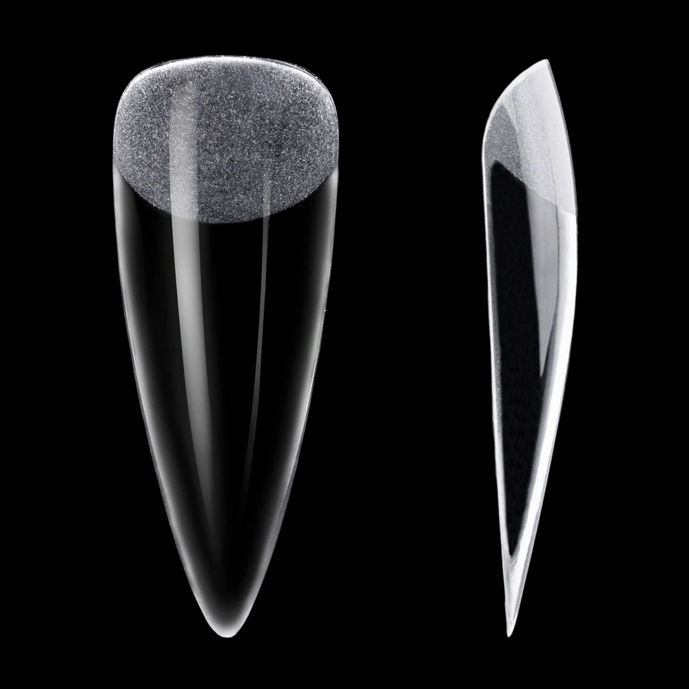 Profesionální flexi tipy, 240 ks  - MANDLOVÝ TVAR (čiré, s matnou ploškou)