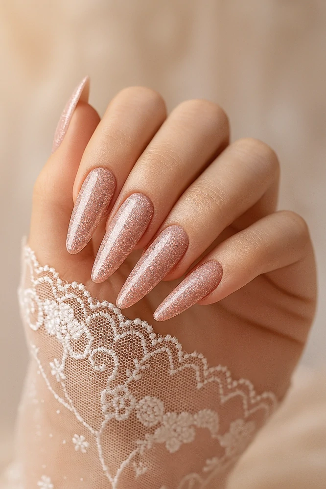 HEMA/DI-HEMA FREE UV/LED polygel v tubě 30 ml - ROSE DUSK (růžovozlatý odstín s jemným třpytem)