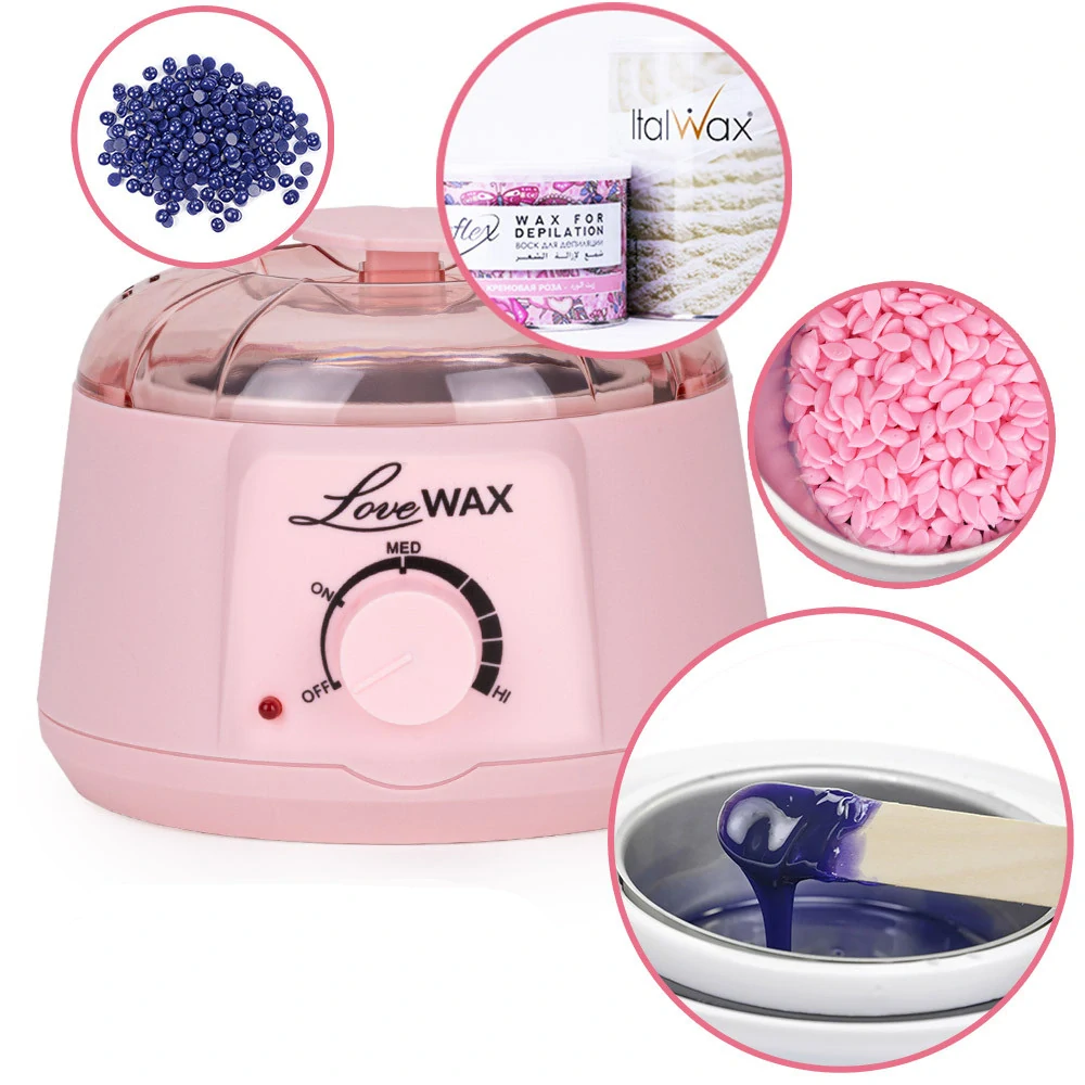 Profesionální ohřívač depilačního vosku LoveWax AX300 růžový 100W, 500 ml