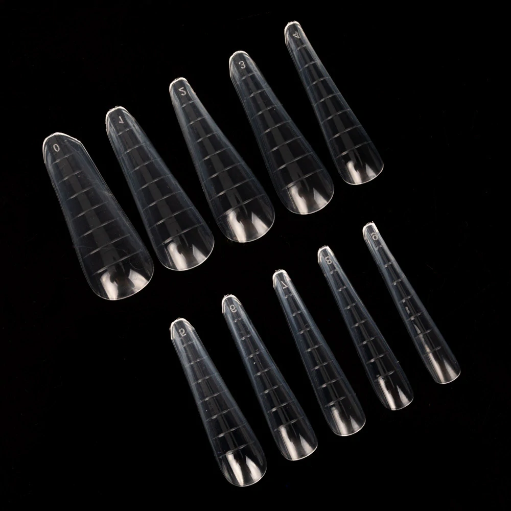 Horní nehtové šablony na polygel 120 ks - FORMY NA POLYGEL MANDLE