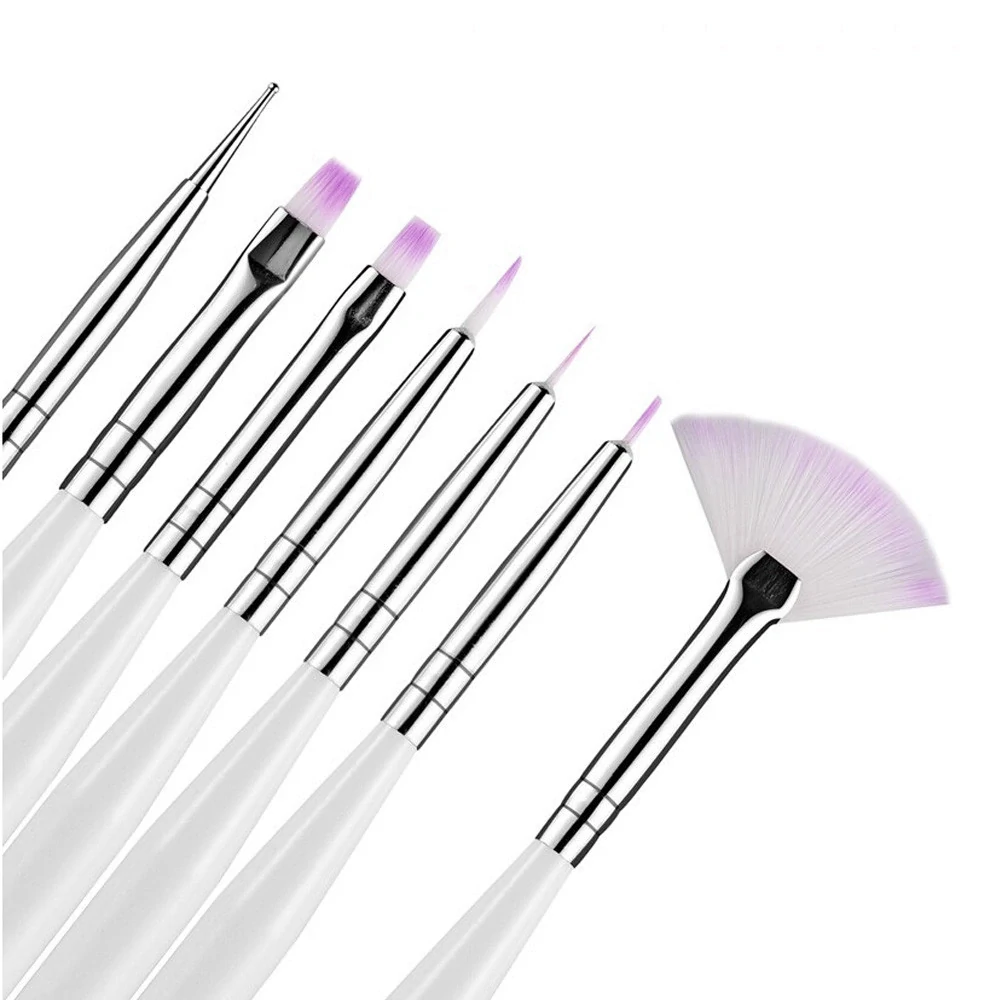 Sada 7 profesionálních zdobících štětců na nehty – pro gel, akryl i detailní nail art