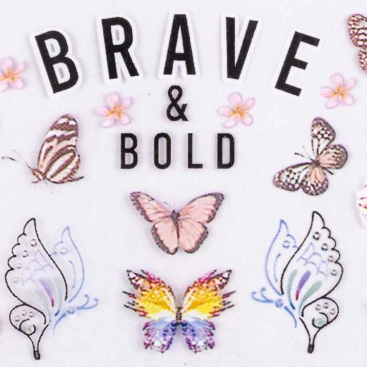 Zdobicí transferová fólie na nehty s motýlky – BUTTERFLIES 05 (25 cm)